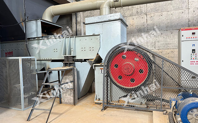 Crushing process of independent silver ore